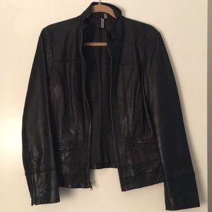 Caslon black leather jacket